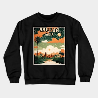 Kanpur India Starry Night Vintage Tourism Travel Crewneck Sweatshirt